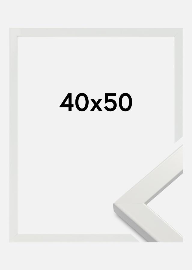 Πλαίσιο White Wood Glossy Ακρυλικό γυαλί 40x50 cm