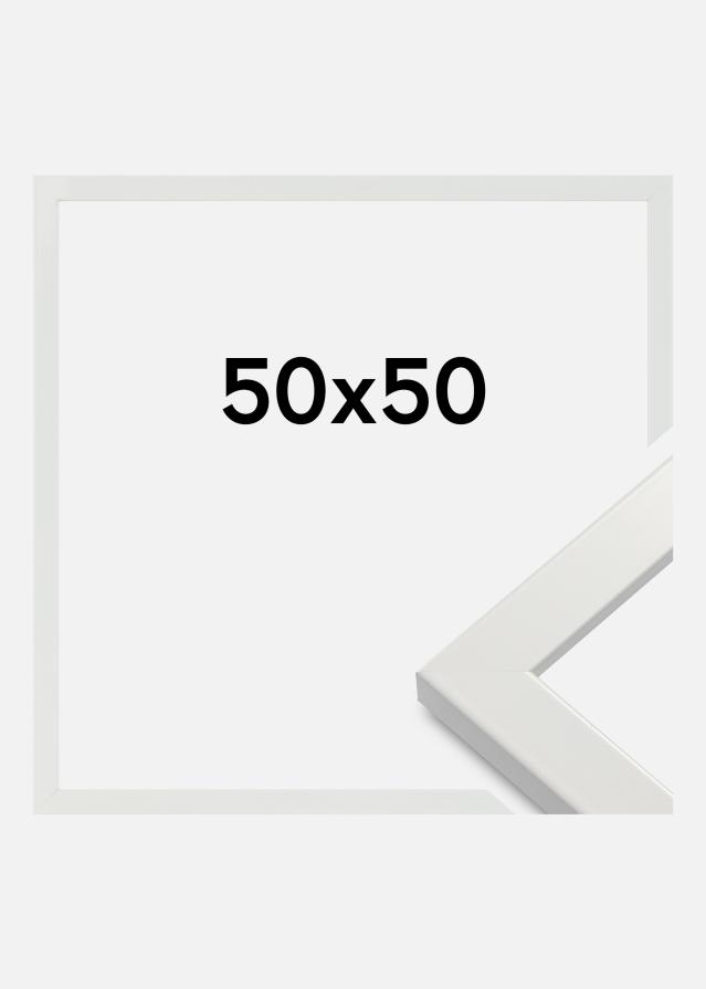 Πλαίσιο White Wood Glossy Ακρυλικό γυαλί 50x50 cm