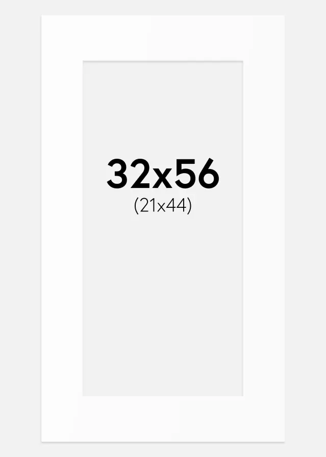 Πασπαρτού Λευκό Πρότυπο (Λευκός Πυρήνας) 32x56 cm (21x44)