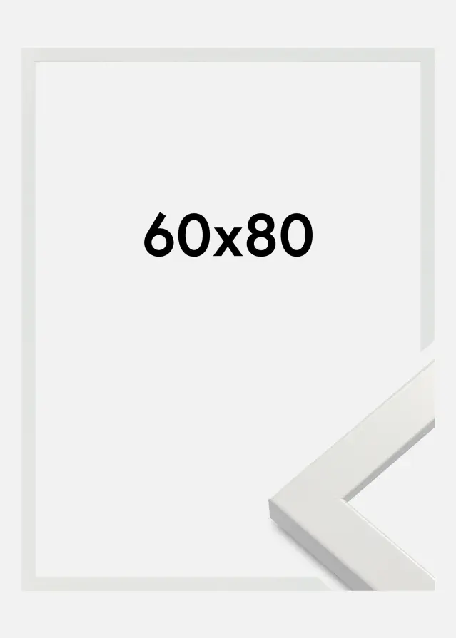 Πλαίσιο White Wood Glossy Ακρυλικό γυαλί 60x80 cm