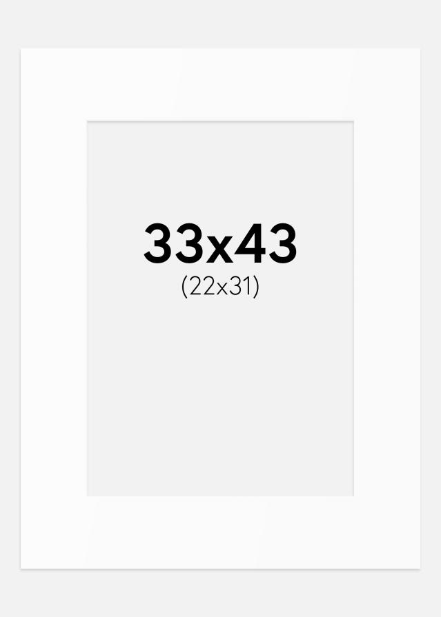 Πασπαρτού Λευκό Πρότυπο (Λευκός Πυρήνας) 33x43 cm (22x31)