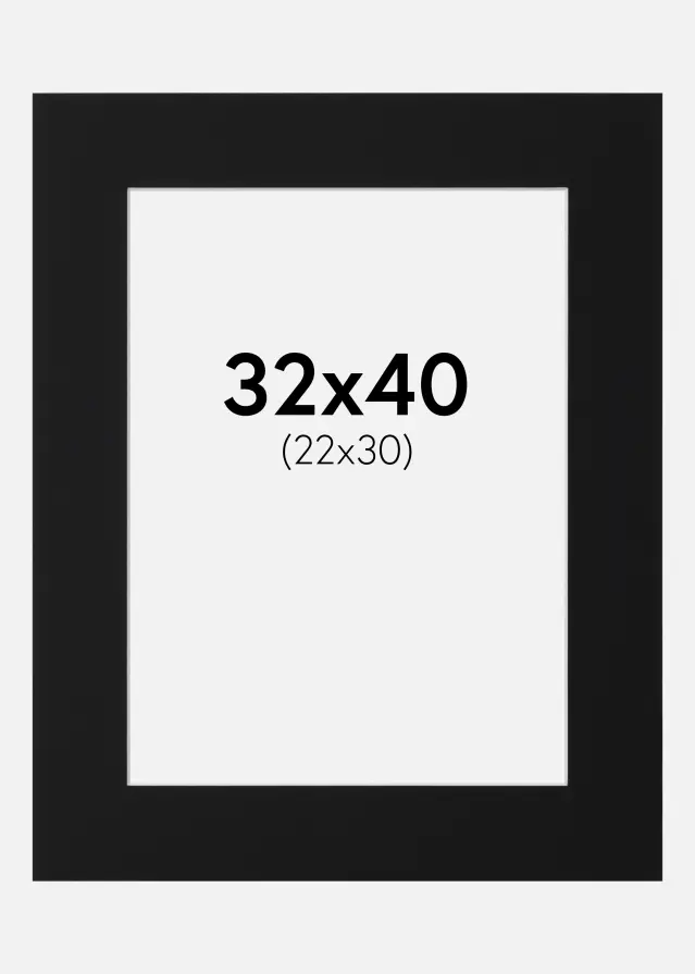 Πασπαρτού Μαύρο Πρότυπο (Λευκός Πυρήνας) 32x40 cm (22x30)