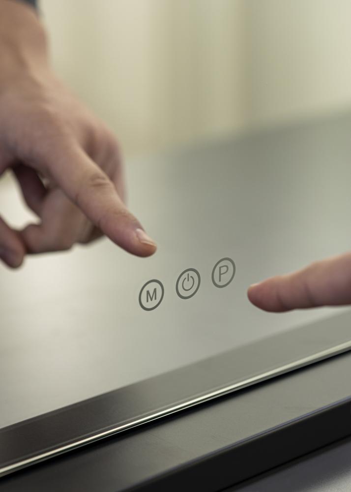 KAILA Καθρέφτης μακιγιάζ Hollywood 15 Μαύρος 58x46 cm