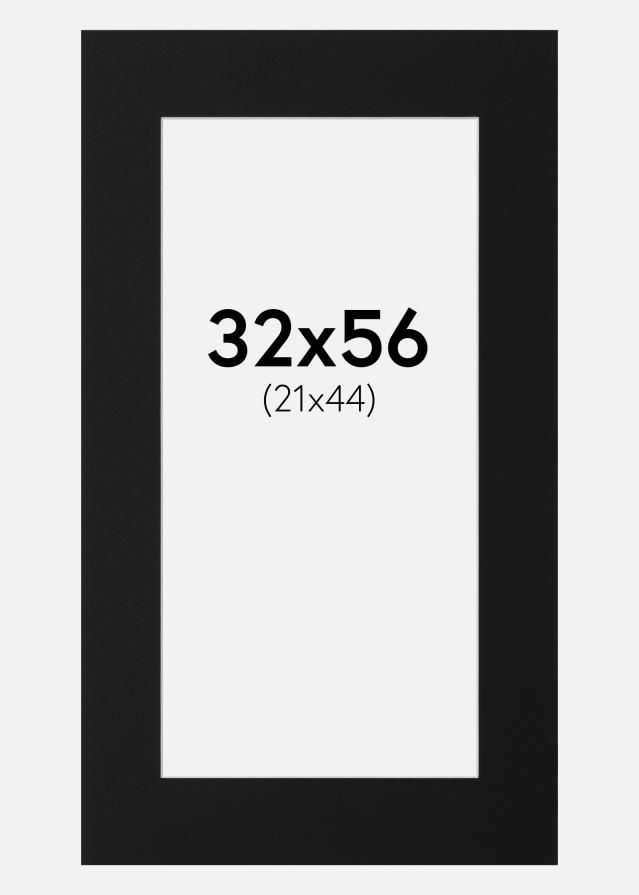 Πασπαρτού Μαύρο Πρότυπο (Λευκός Πυρήνας) 32x56 cm (21x44)