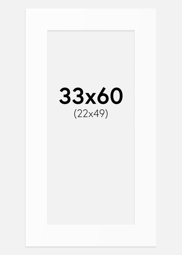 Πασπαρτού Λευκό Πρότυπο (Λευκός Πυρήνας) 33x60 cm (22x49)