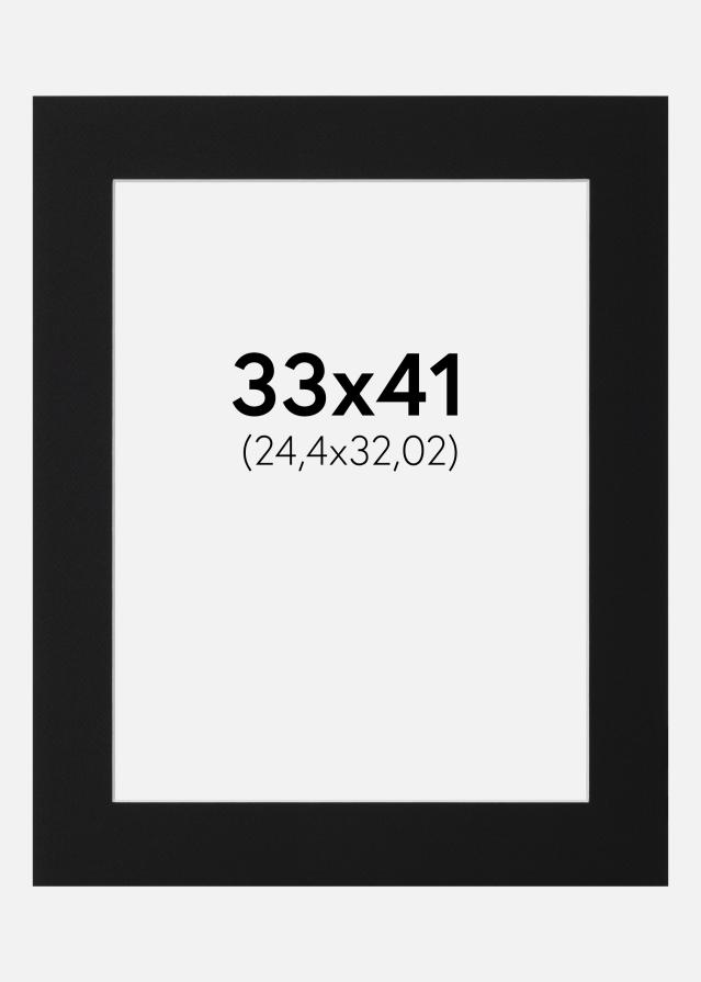 Πασπαρτού Μαύρο Πρότυπο (Λευκός Πυρήνας) 33x41 cm (24,4x32,02)
