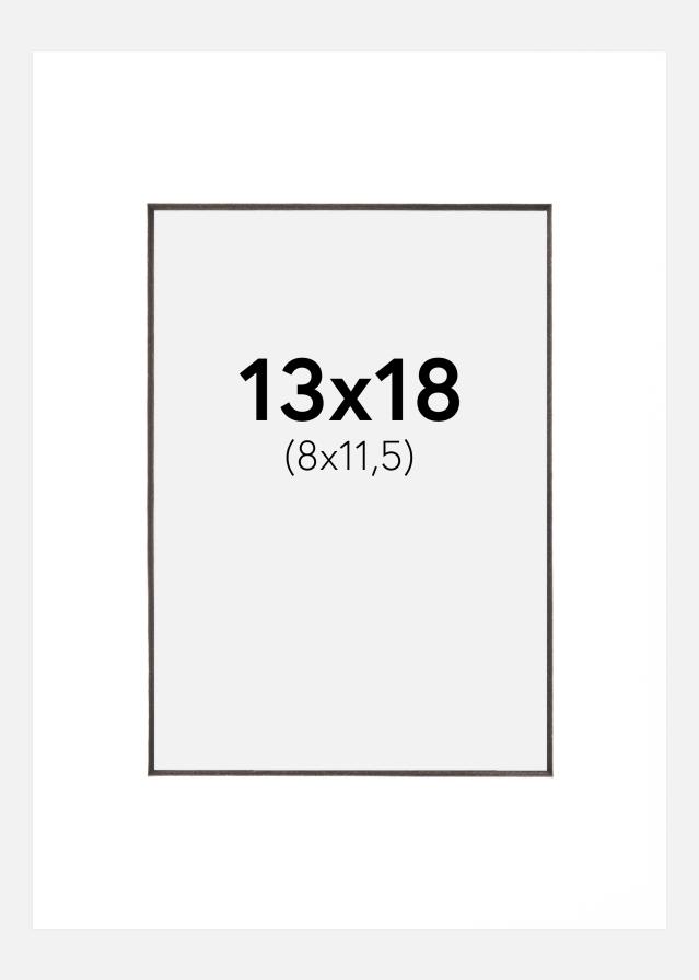 Πασπαρτού Λευκό Μαύρος πυρήνας 13x18 cm (8x11,5 cm)