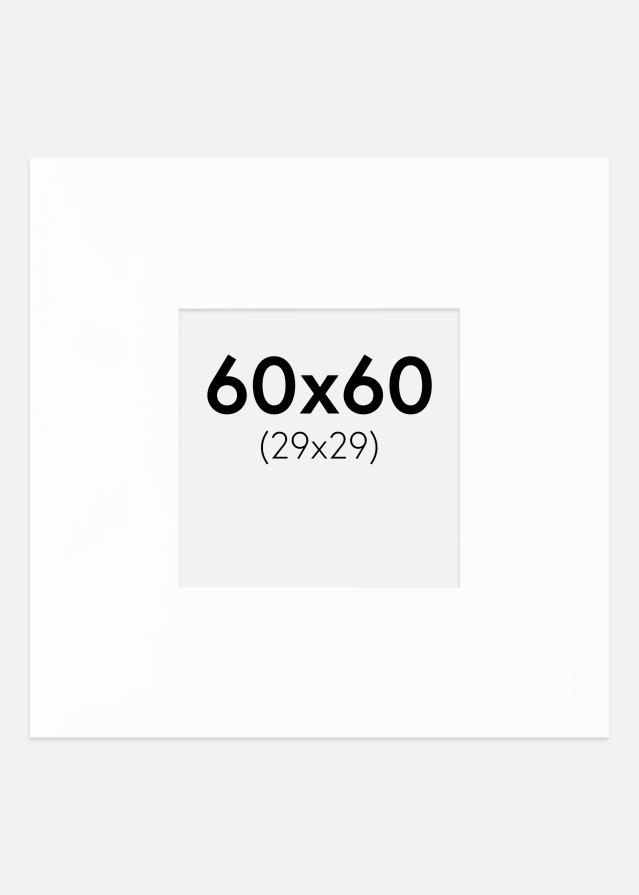 Πασπαρτού XXL Λευκό Λευκό πυρήνας 60x60 cm (29x29)