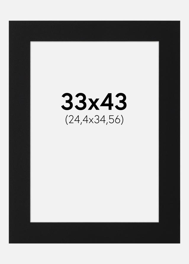 Πασπαρτού Μαύρο Πρότυπο (Λευκός Πυρήνας) 33x43 cm (24,4x34,56)