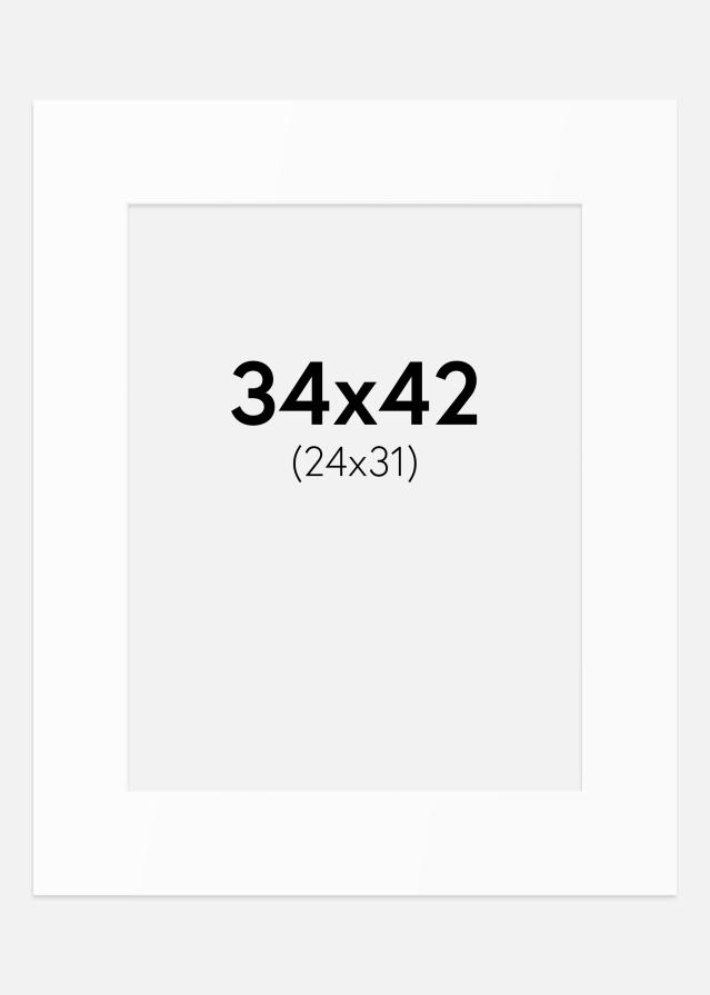 Πασπαρτού Λευκό Πρότυπο (Λευκός Πυρήνας) 34x42 cm (24x31)