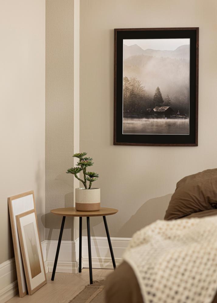 Πλαίσιο Trendy Καρυδιά 20x25 cm - Πασπαρτού Μαύρος 14x18 cm