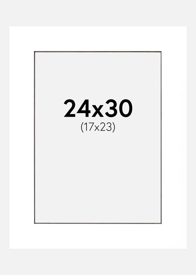 Πασπαρτού Λευκό Μαύρος πυρήνας 24x30 cm (17x23 cm)