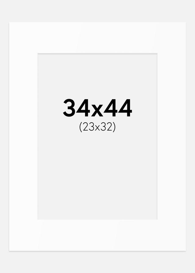 Πασπαρτού Λευκό Πρότυπο (Λευκός Πυρήνας) 34x44 cm (23x32)