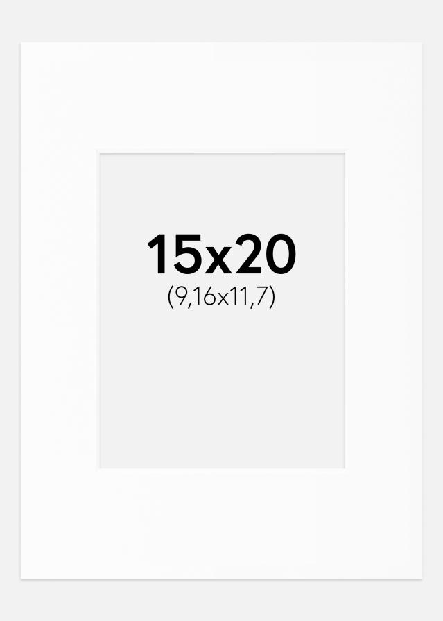 Πασπαρτού Λευκό Πρότυπο Λευκό πυρήνας 15x20 cm (9,16x11,7)