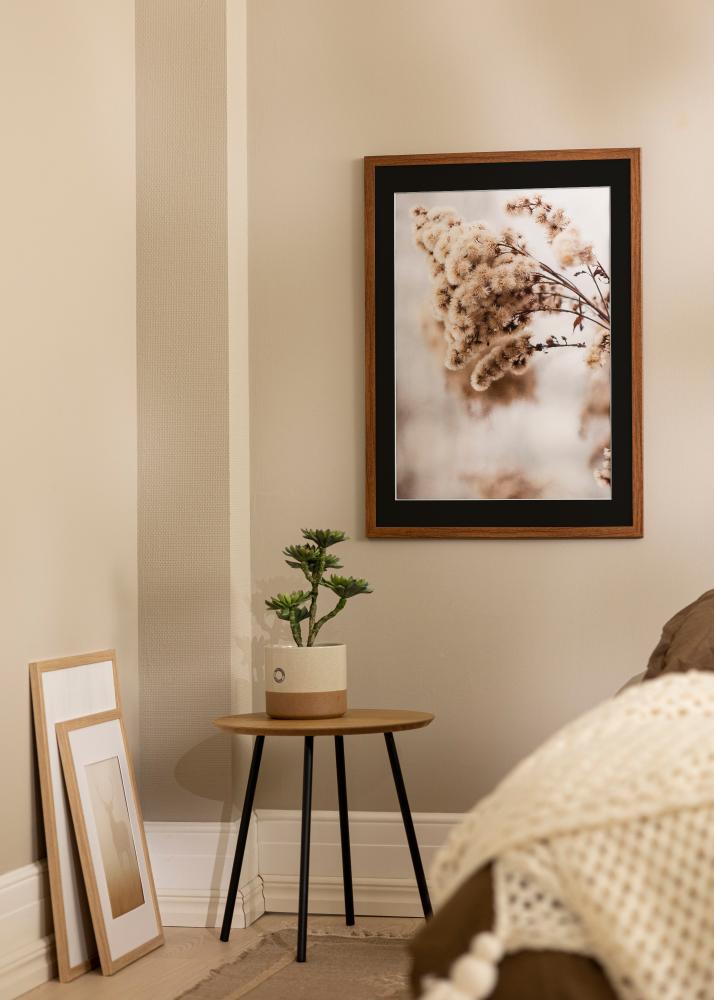 Πλαίσιο Κομψός Warm Brown 30x40 cm - Πασπαρτού Μαύρος 21x29,7 cm (A4)