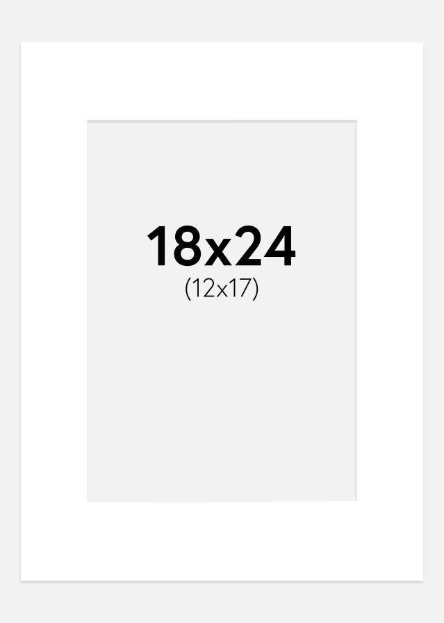 Πασπαρτού Εξαιρετικά λευκό Λευκό πυρήνας 18x24 cm (12x17 cm)