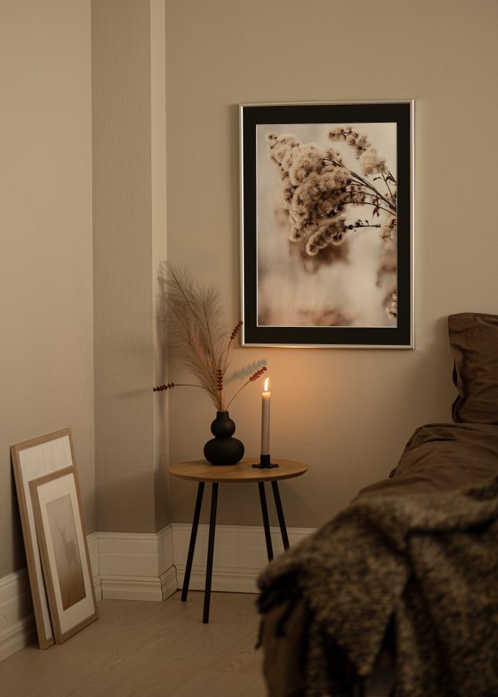 Πλαίσιο Victoria Ασημί 70x100 cm - Πασπαρτού Μαύρος 62x93 cm