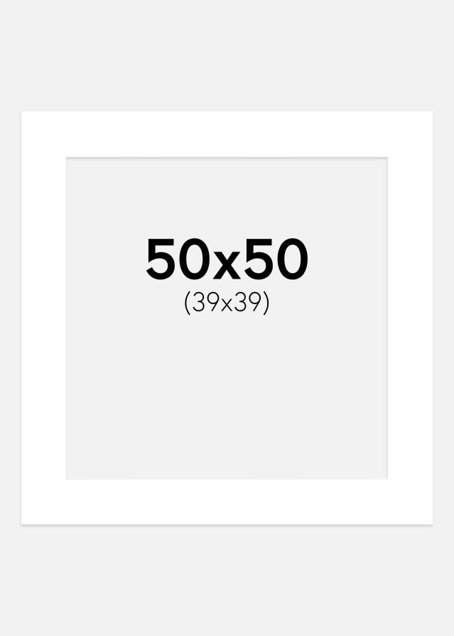 Πασπαρτού Εξαιρετικά λευκό Λευκό πυρήνας 50x50 cm (39x39 cm)