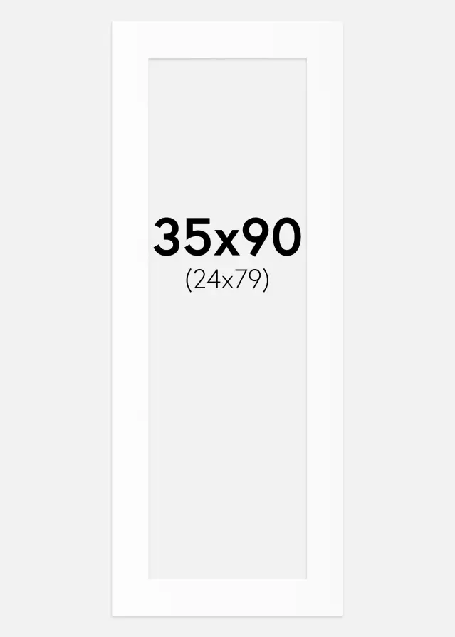 Πασπαρτού Λευκό Πρότυπο (Λευκός Πυρήνας) 35x90 cm (24x79)