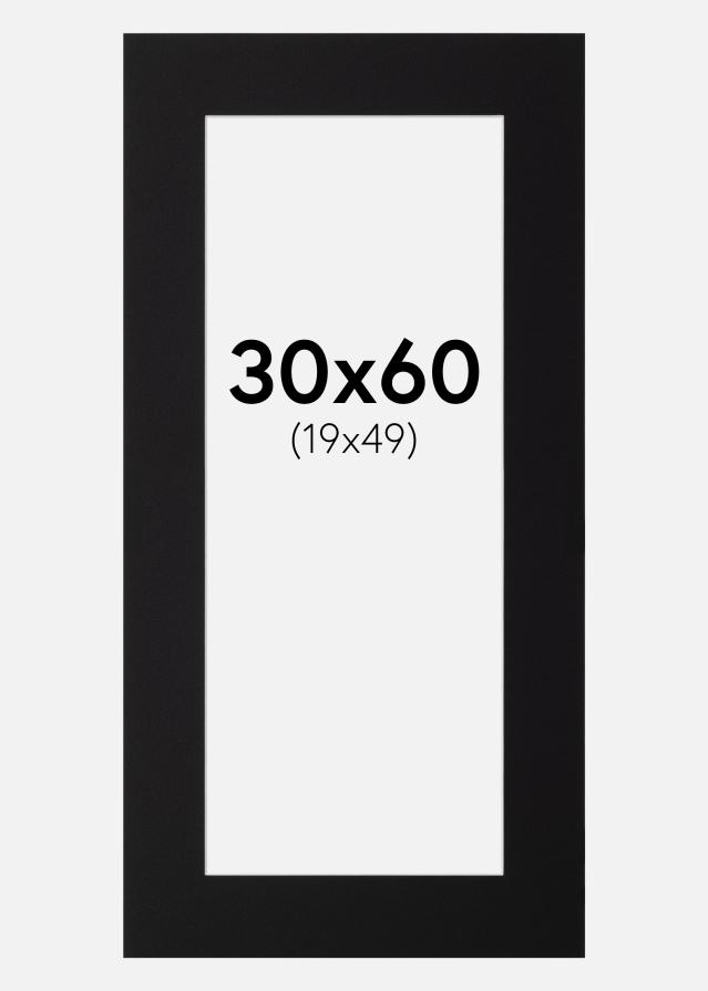 Πασπαρτού Canson Μαύρος Λευκό πυρήνας 30x60 cm (19x49)