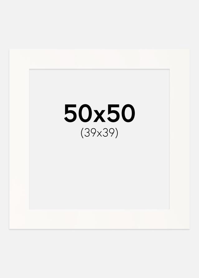 Πασπαρτού Antique White Λευκό πυρήνας 50x50 cm (39x39)