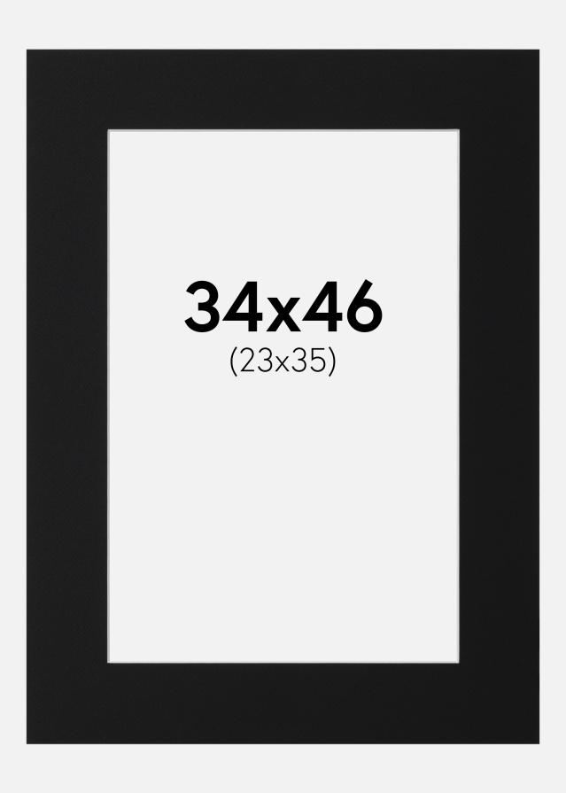 Πασπαρτού Μαύρο Πρότυπο (Λευκός Πυρήνας) 34x46 cm (23x35)
