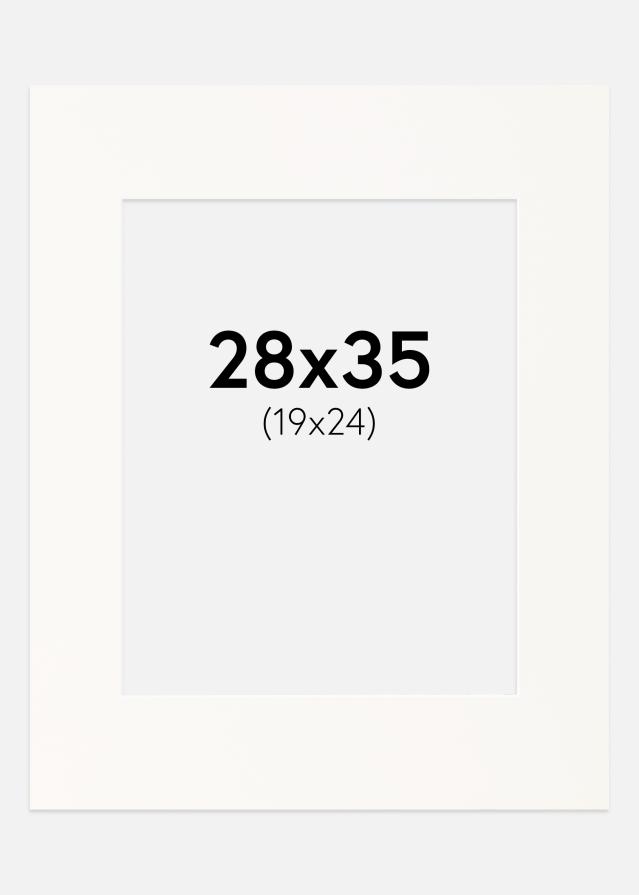 Πασπαρτού Antique White Λευκό πυρήνας 28x35 cm (19x24)