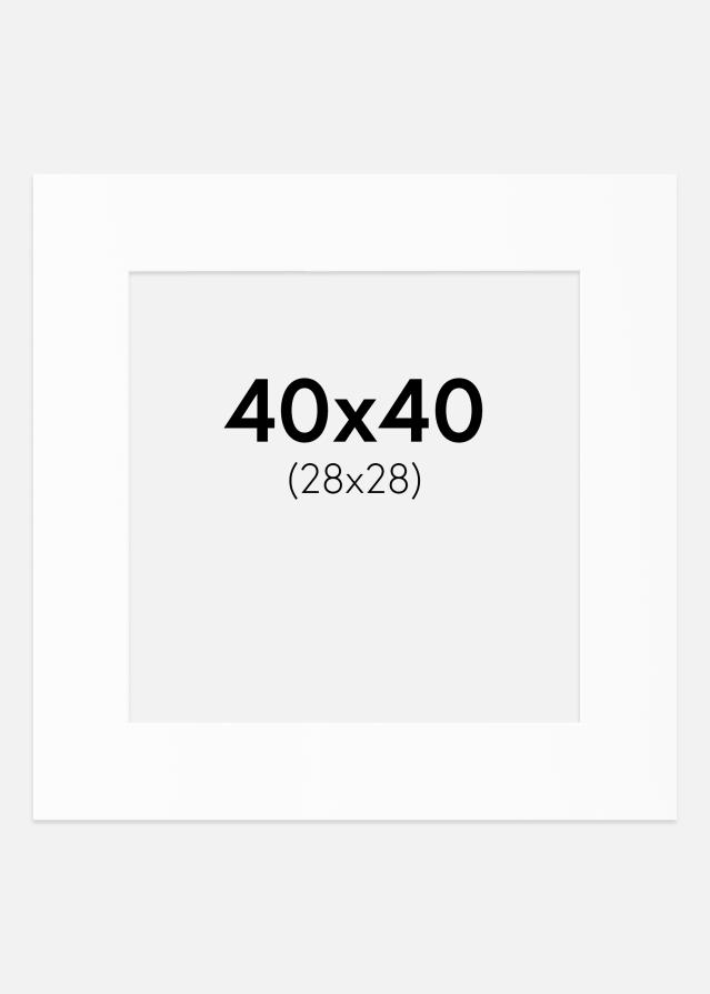 Πασπαρτού Λευκό Πρότυπο (Λευκός Πυρήνας) 40x40 cm (28x28)