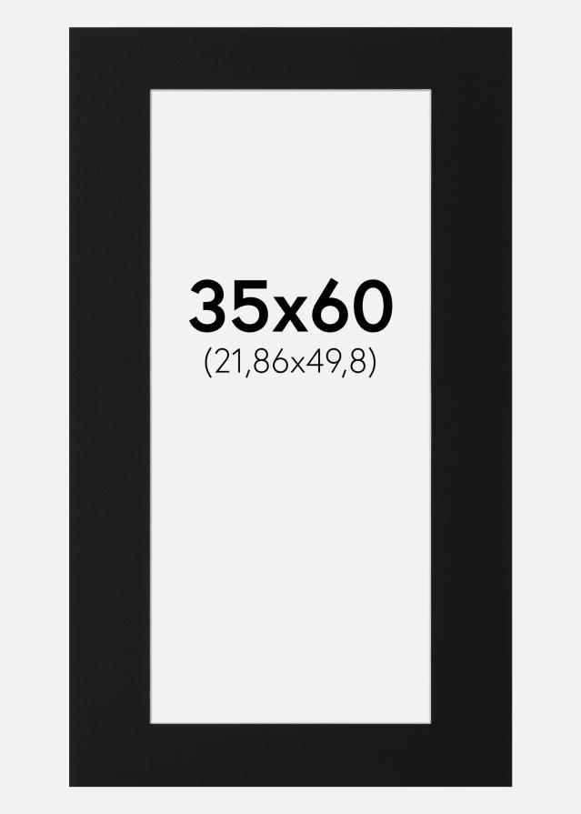 Πασπαρτού Μαύρο Πρότυπο (Λευκός Πυρήνας) 35x60 cm (21,86x49,8)