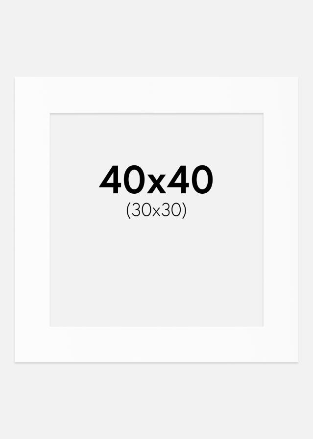 Πασπαρτού Λευκό Πρότυπο (Λευκός Πυρήνας) 40x40 cm (30x30)