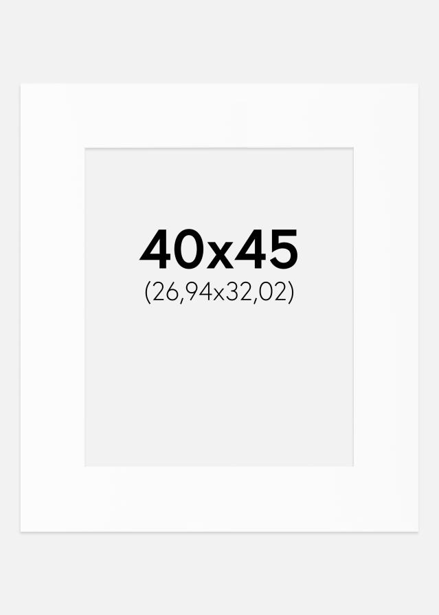 Πασπαρτού Λευκό Πρότυπο (Λευκός Πυρήνας) 40x45 cm (26,94x32,02)