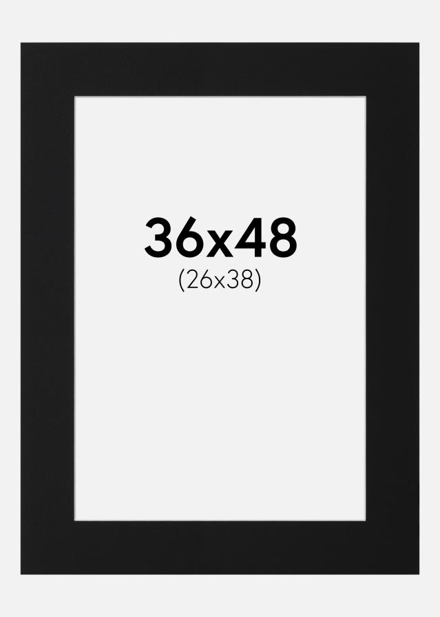 Πασπαρτού Μαύρο Πρότυπο (Λευκός Πυρήνας) 36x48 cm (26x38)