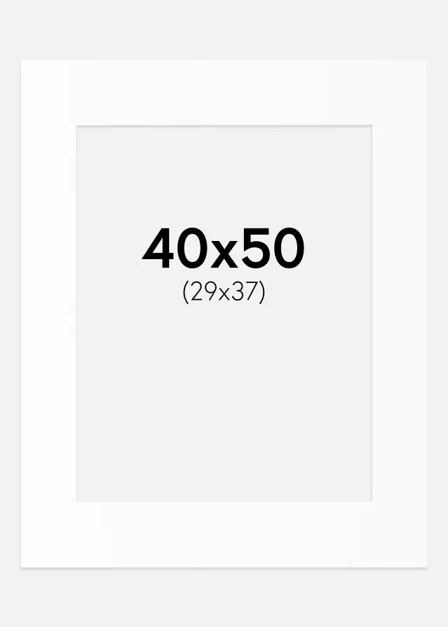 Πασπαρτού Λευκό Πρότυπο (Λευκός Πυρήνας) 40x50 cm (29x37)