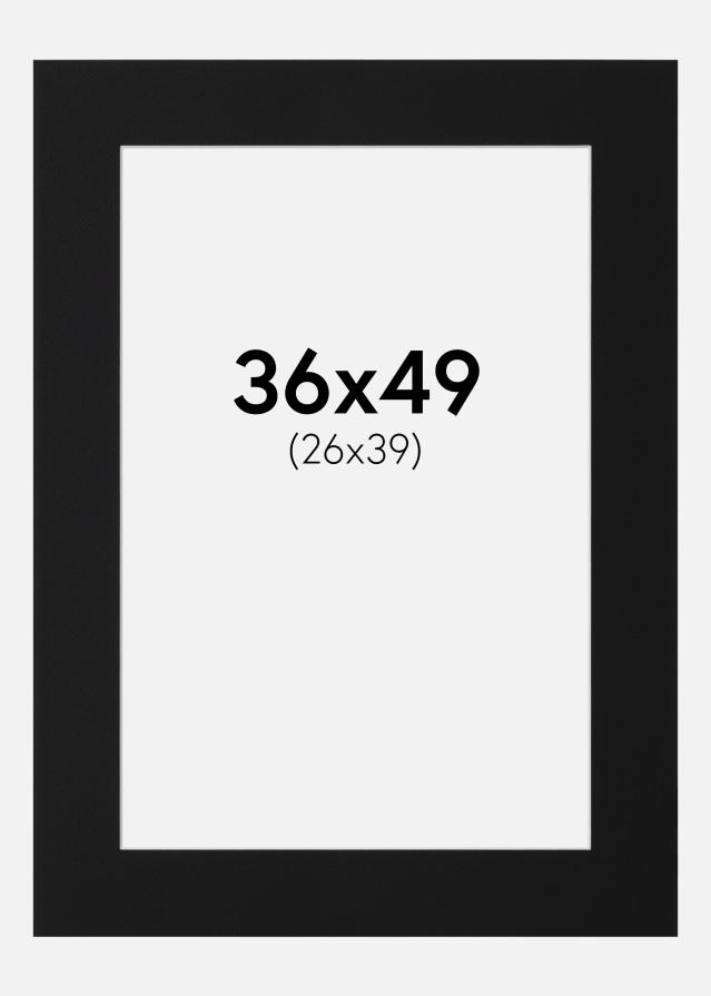 Πασπαρτού Μαύρο Πρότυπο (Λευκός Πυρήνας) 36x49 cm (26x39)