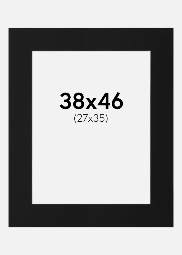 Πασπαρτού Μαύρο Πρότυπο (Λευκός Πυρήνας) 38x46 cm (27x35)