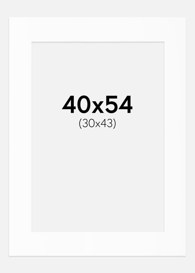 Πασπαρτού Λευκό Πρότυπο (Λευκός Πυρήνας) 40x54 cm (30x43)
