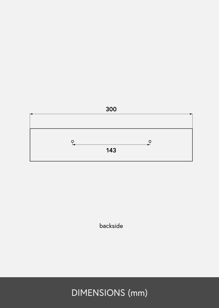 KAILA Ράφι για Πίνακες Μαύρο 30 cm