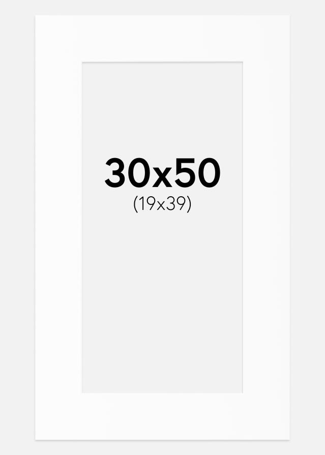 Πασπαρτού Λευκό Πρότυπο Λευκό πυρήνας 30x50 cm (19x39)