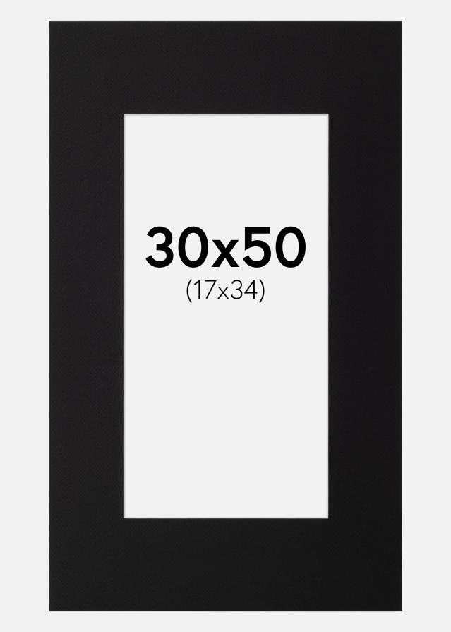 Πασπαρτού Canson Μαύρος Λευκό πυρήνας 30x50 cm (17x34)