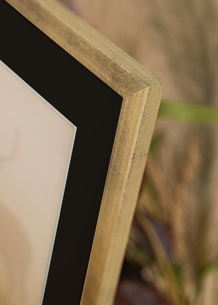 Πλαίσιο Κομψός Ασημί 30x40 cm - Πασπαρτού Μαύρος 21x29,7 cm (A4)