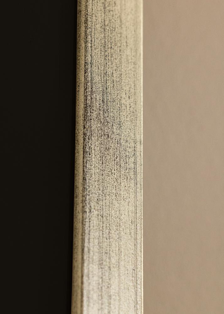 Πλαίσιο Κομψός Ασημί 30x40 cm - Πασπαρτού Μαύρος 21x29,7 cm (A4)