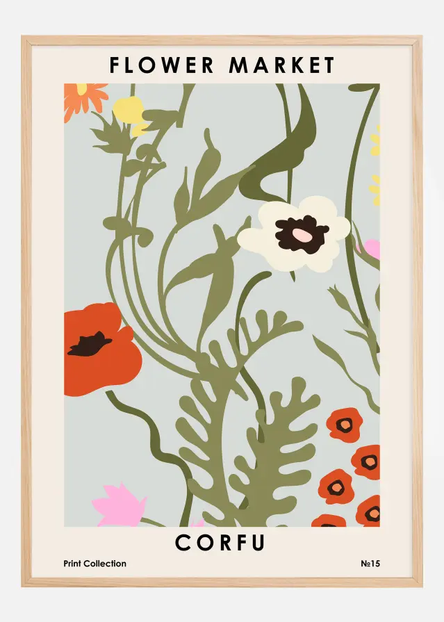 Flower Market Corfu Αφίσα