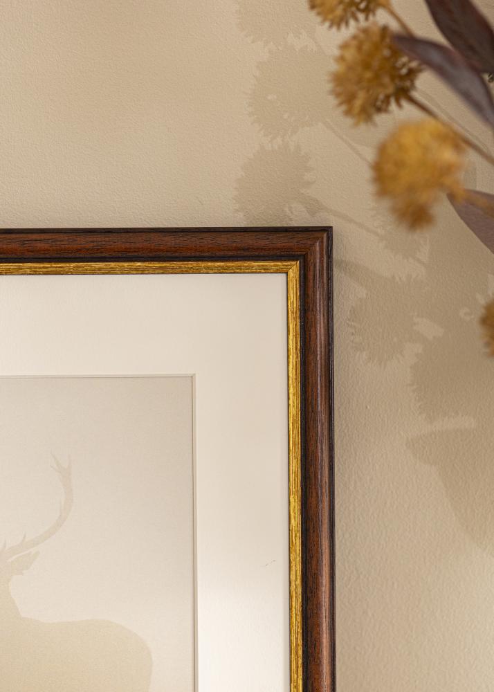 Πλαίσιο Siljan Καστανός 45x45 cm - Πασπαρτού Λευκό 14x14 inches