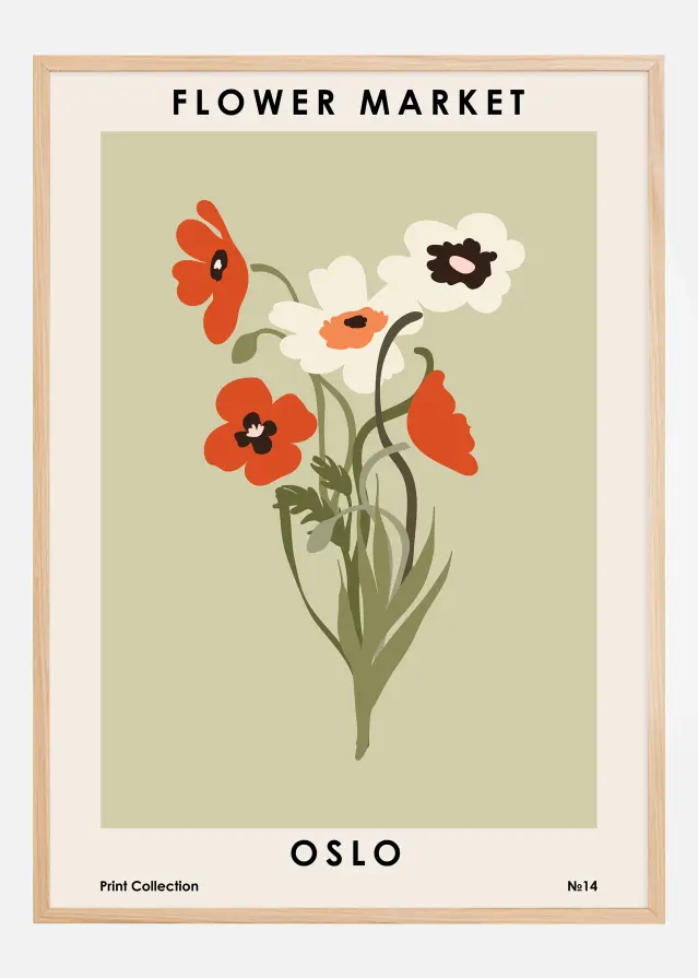 Flower Market Oslo Αφίσα