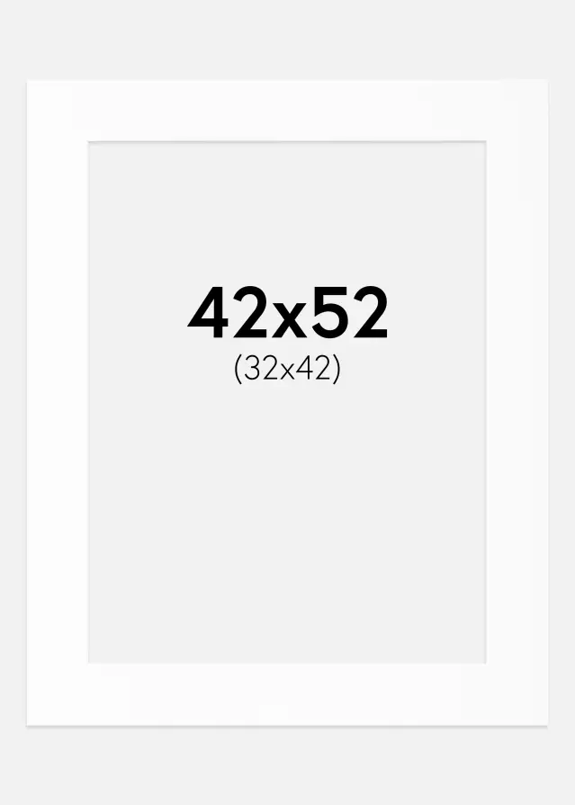 Πασπαρτού Λευκό Πρότυπο (Λευκός Πυρήνας) 42x52 cm (32x42)