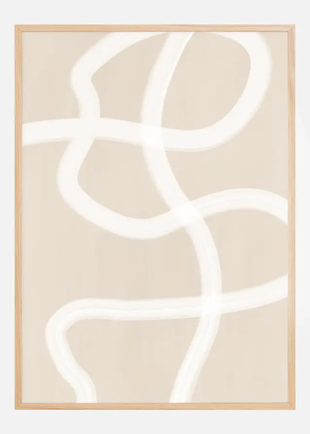 White Brush Stroke Poster No.1 Αφίσα