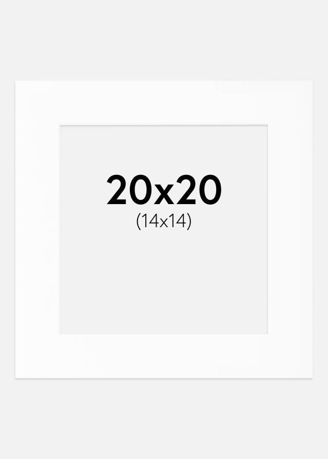 Πασπαρτού Λευκό Πρότυπο Λευκό πυρήνας 20x20 cm (14x14)