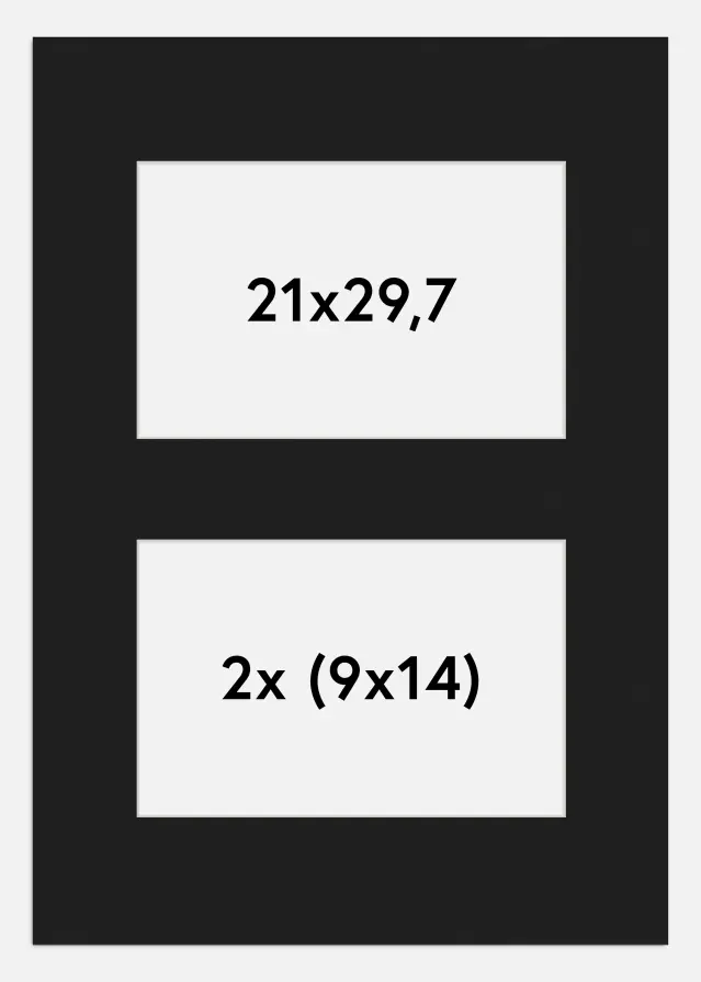 Πασπαρτού Μαύρος 21x29,7 cm - Κολάζ/Collage 2 Εικόνες (9x14 cm)