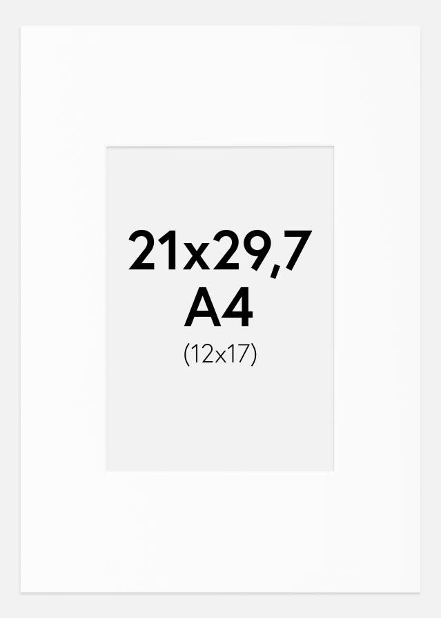 Πασπαρτού Λευκό Πρότυπο Λευκό πυρήνας A4 21x29,7 cm (12x17)