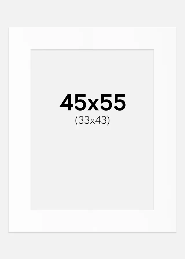 Πασπαρτού Λευκό Πρότυπο (Λευκός Πυρήνας) 45x55 cm (33x43)